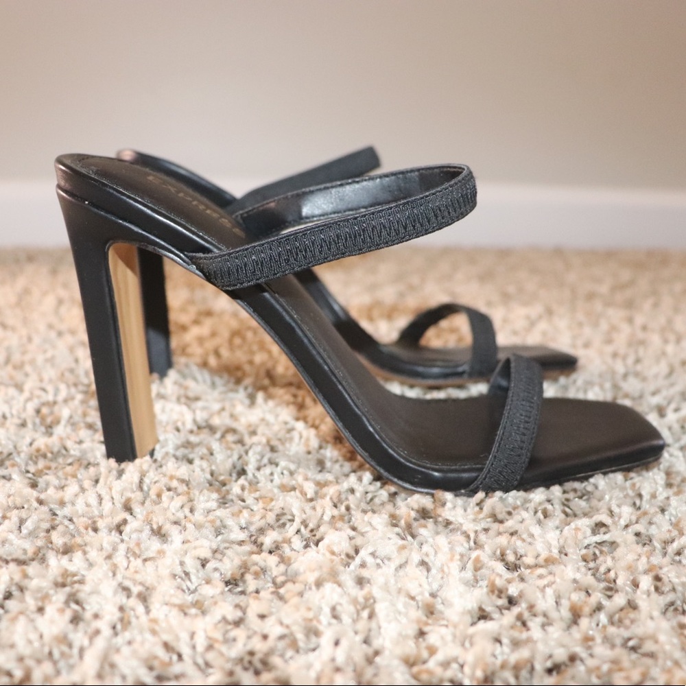 Express Black sandal heels